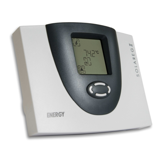 SOLAREG II Energy HE Installation And Operating Instructions Manual