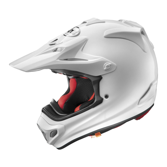 Arai Helmet MX-V Instructions For Use Manual