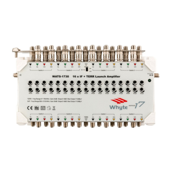 Whyte WATS-1730 Instruction Manual