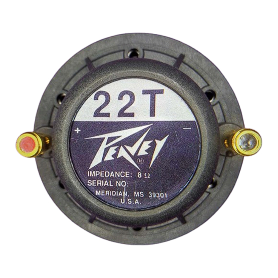 Peavey Model 22T User Manual