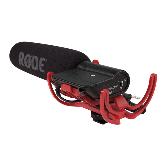 RODE Microphones Stereo VideoMic Instruction Manual