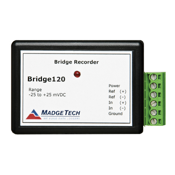MadgeTech Bridge120 Product Information Card