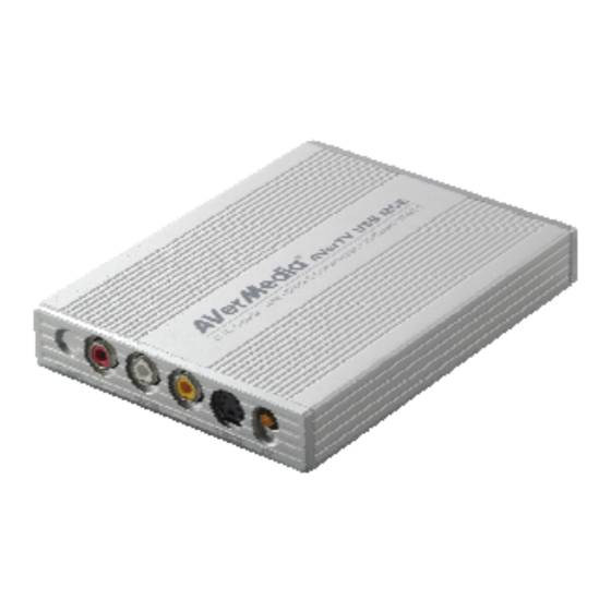 Avermedia AVerTV USB MCE Specification
