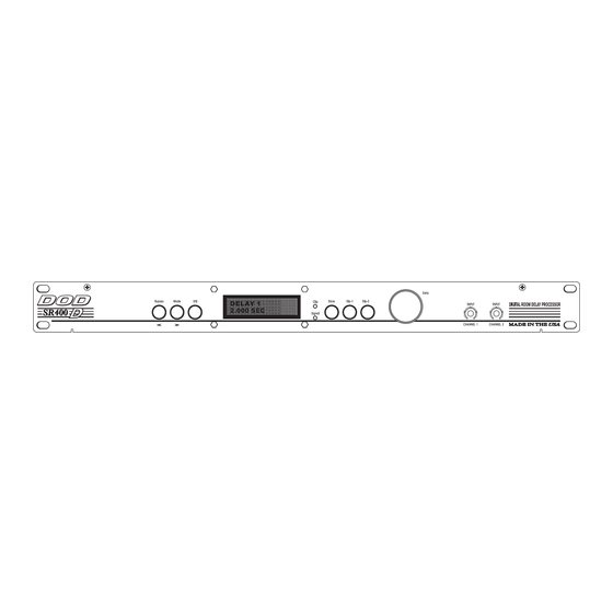 DOD SR400D Manual