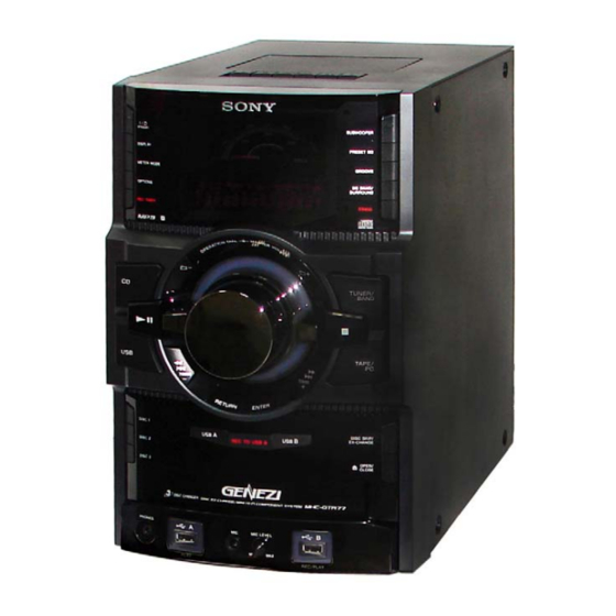 Sony HCD-GTR77 Service Manual