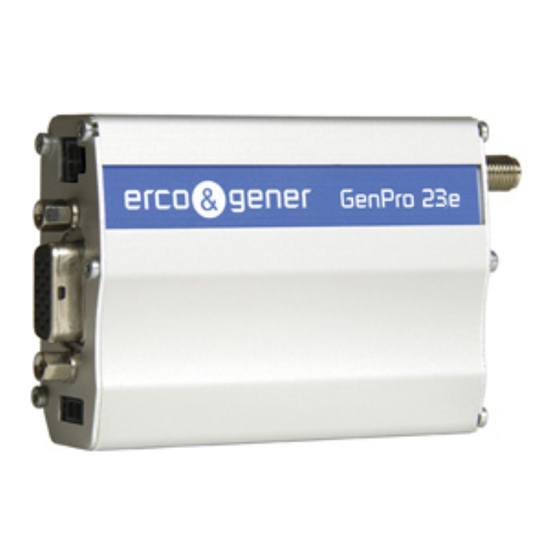 Erco & Gener GenPro 22e User Manual