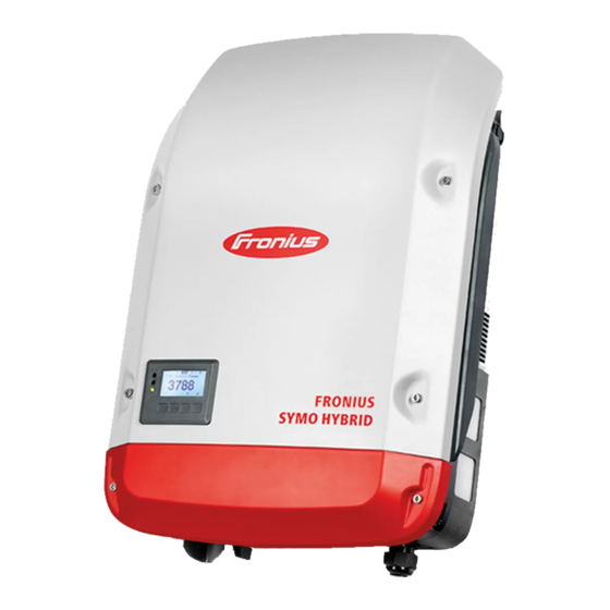 Fronius Symo Hybrid Installation Instructions Manual