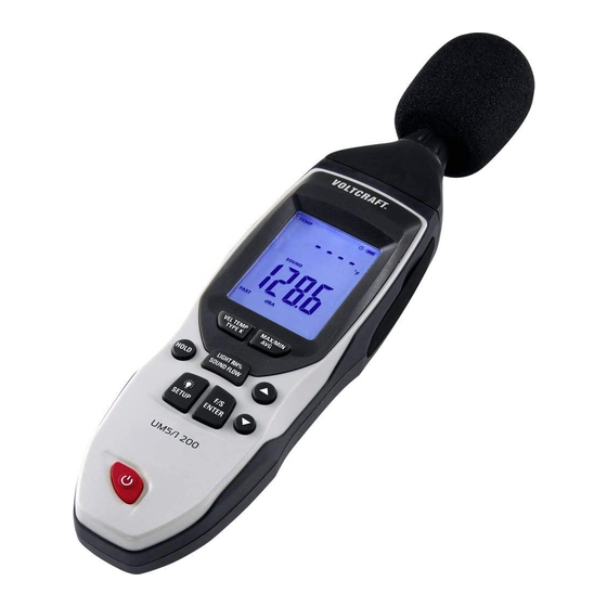 User Manuals: VOLTCRAFT UM5/1 200 Measuring Device