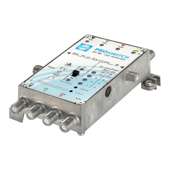 Wisi PROSWITCH DY 40 Operating Instructions Manual