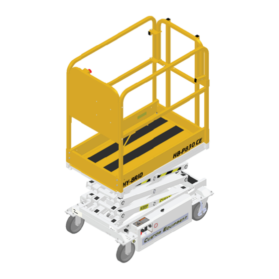 Custom Equipment Hy-Brid Lifts HB-P830CE Maintenance And Troubleshooting Manual