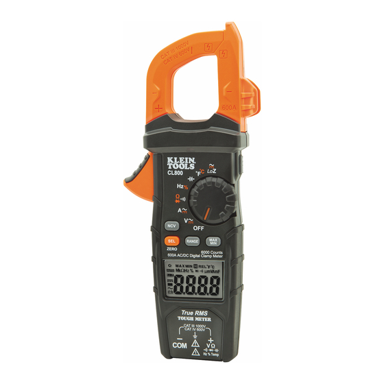Klein Tools CL800A Instruction Manual