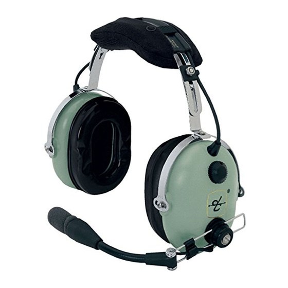 David Clark H9935 Use And Care Information