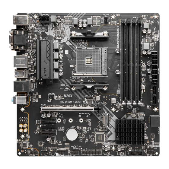 MSI PRO B550M-P GEN3 User Manual