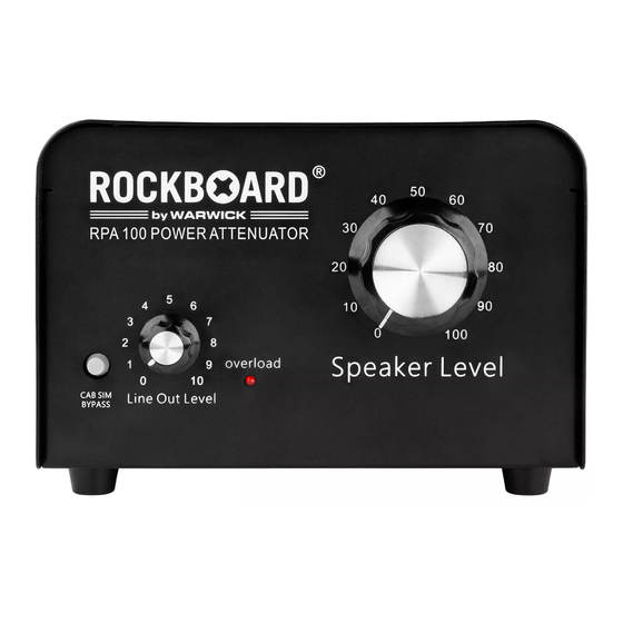 Warwick ROCKBOARD RPA 100 Manual