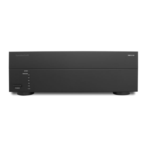 User Manuals: SpeakerCraft Big Bang DBB12100 Amplifier