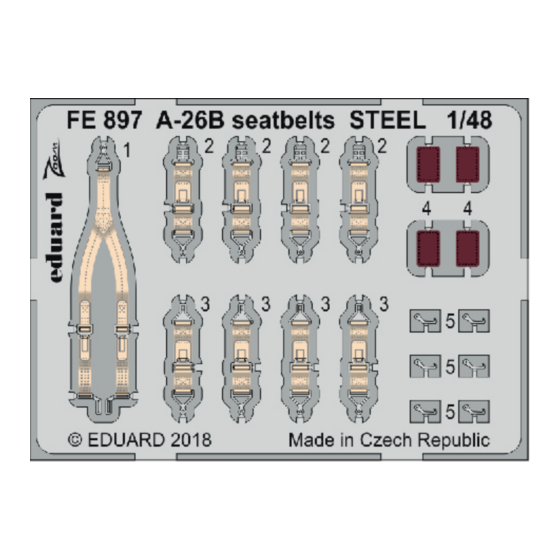 Eduard A-26B seatbelts STEEL Manual