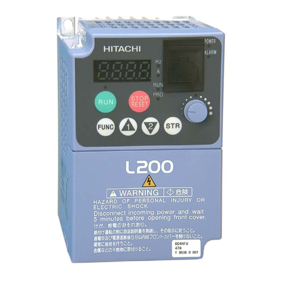 Hitachi L2002 Series Quick Reference Manual