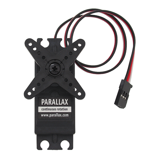 Parallax Continuous Rotation Servo Manuals