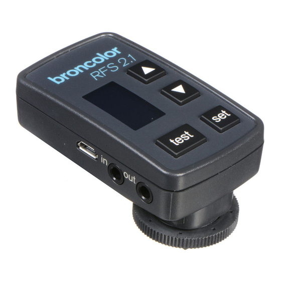 Broncolor RFS 2.1 Manuals
