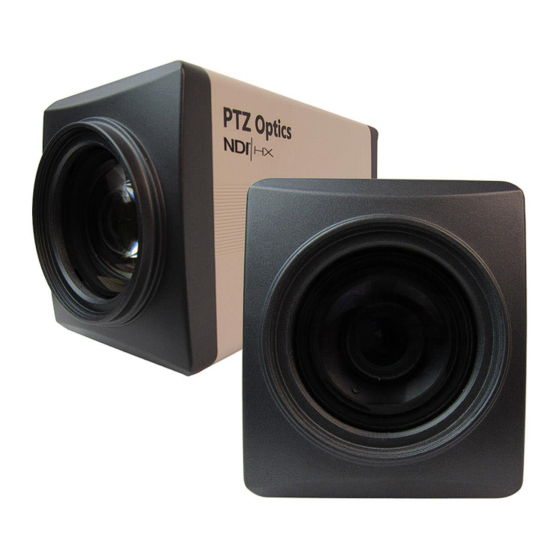PTZ Optics PTZOptics 20x NDI HX ZCAM User Manual