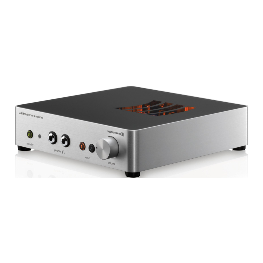 Beyerdynamic A2 - Headphone Amplifier Manual