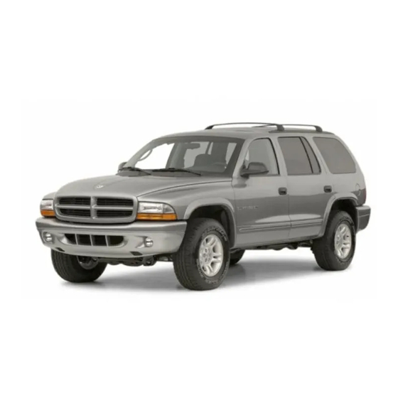 Dodge 2000 Durango Service Manual