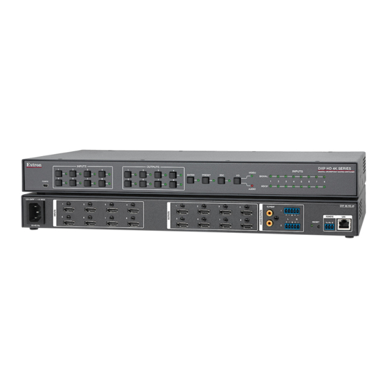 Extron electronics DXP HD 4K Series Setup Manual