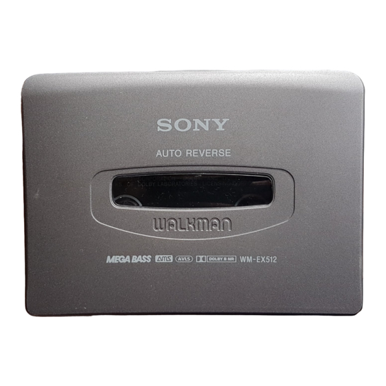 Sony WM-EX512 Manuals