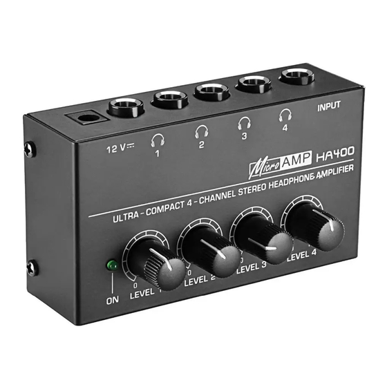 Behringer MICROAMP HA400 User Manual