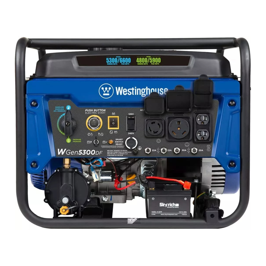 Westinghouse WGen5300DF - Inverter Generator Manual