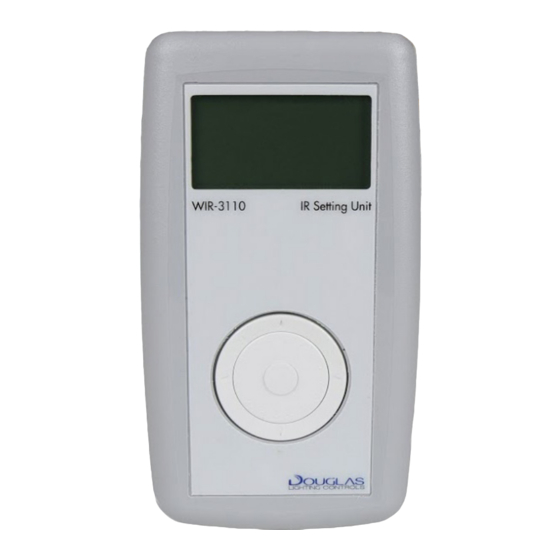 Douglas Lighting Controls Dialog WIR-3110 Manuals