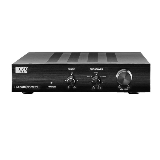 OSD Audio SMP200 Owner's Manual
