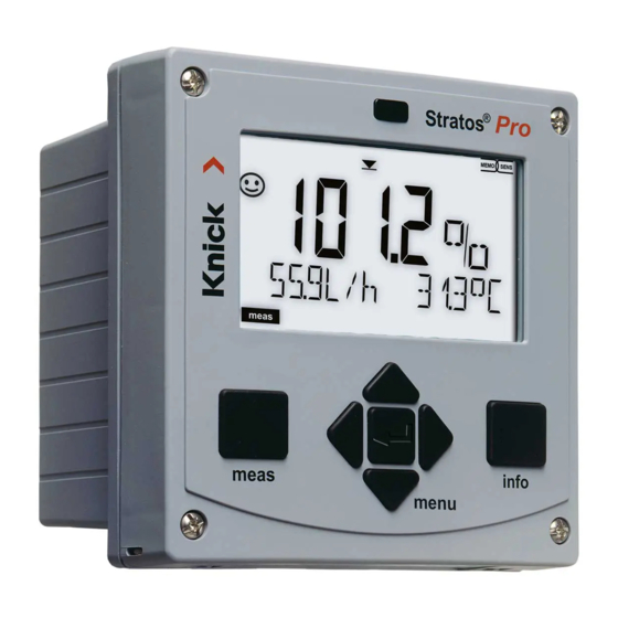 Knick Stratos Pro A2 CONDI Series Quick Start Manual