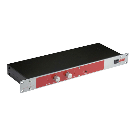BBE Sonic Maximizer 382i User And Reference Manual