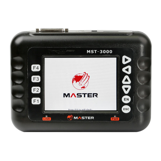 Master MST-3000 Instruction