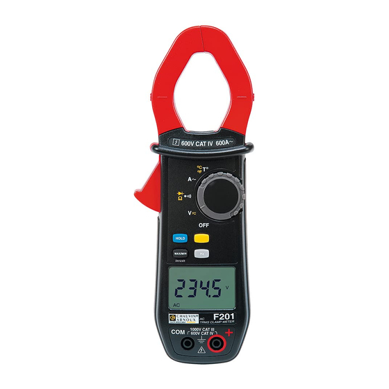 User Manuals: Chauvin Arnoux CA-F201 Clamp Multimeter