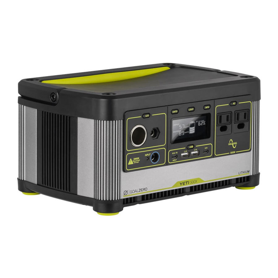 Goal Zero Yeti 500X - Portable Power Station Manual