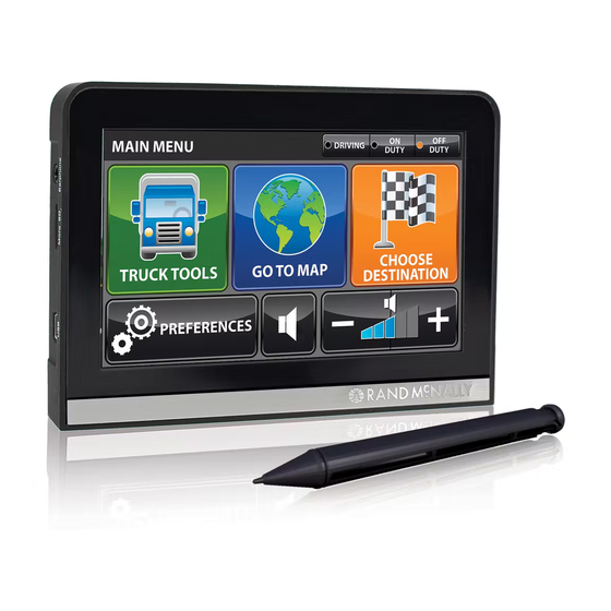 Rand McNally intelliroute TND 700 Quick Start Manual