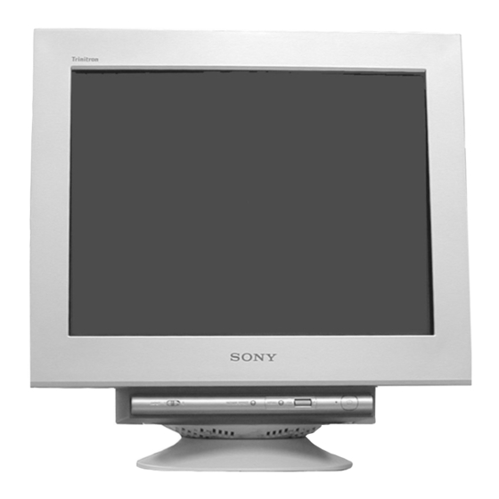 Sony GDM-F520 Trinitron Service Manual