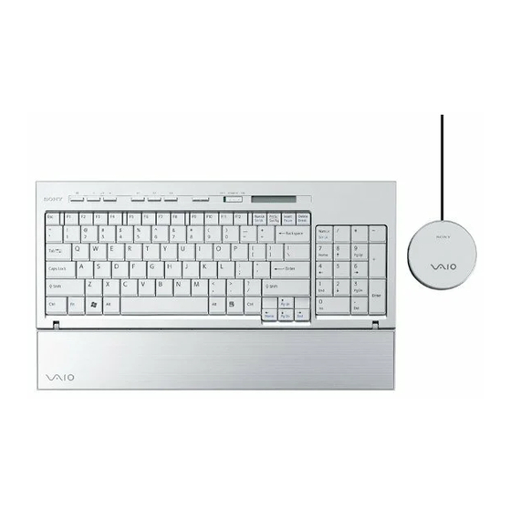 Sony VGPWKB5 - VAIO Wireless Keyboard Operating Instructions Manual