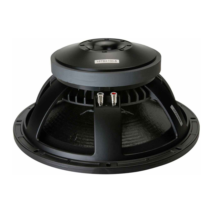 B&C Speakers 15TBX100 Specification