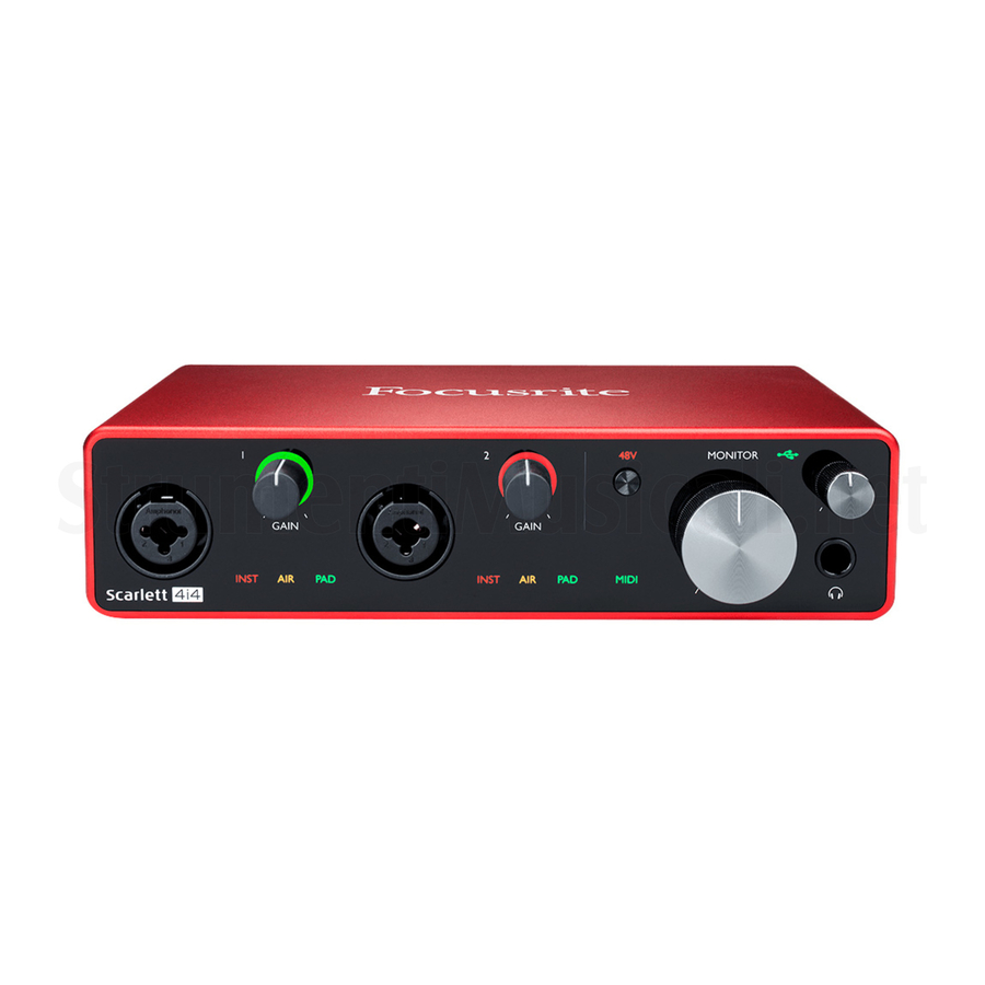 FOCUSRITE SCARLETT 4I4 USER MANUAL Pdf Download | ManualsLib