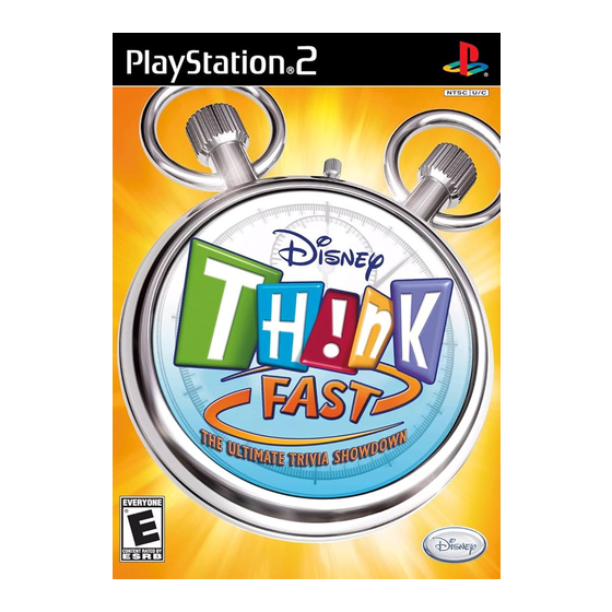 Disney Nintendo Wii TH!NK Fast Instruction Booklet
