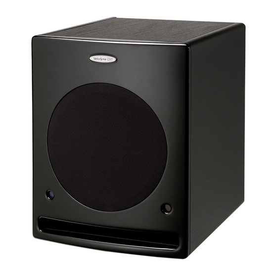 Velodyne CHT-R SERIES User Manual
