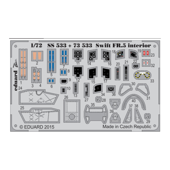 Eduard Zoom Swift FR.5 interior Quick Start Manual