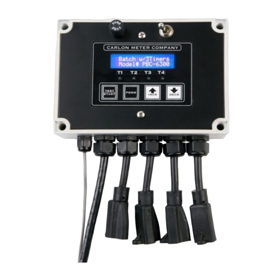 Carlon PBC-6300 Installation And Operating Instructions