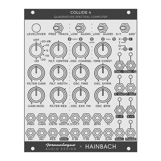 Joranalogue HAINBACH COLLIDE 4 User Manual