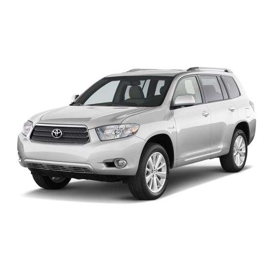 Toyota Highlander 2008 Emergency Response Manual