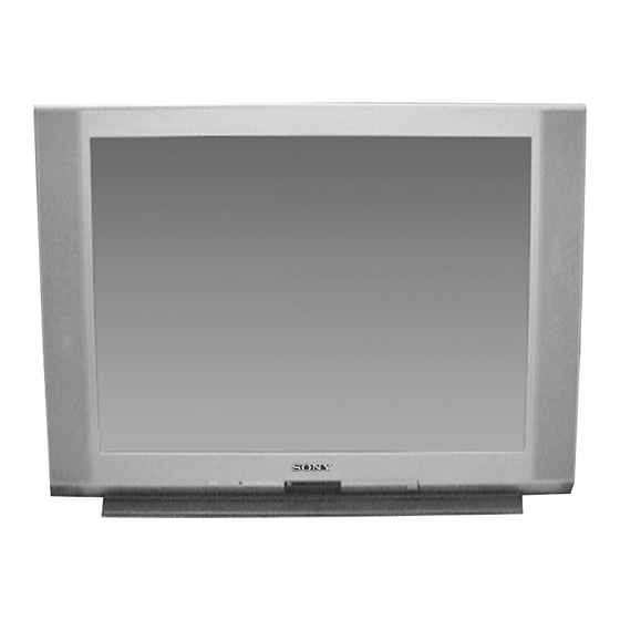 Sony TRINITRON KV-29FV16A Manuals