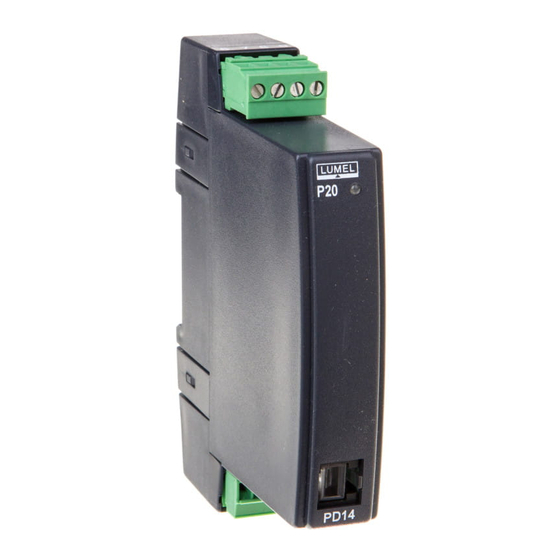 Lumel P20H Series User Manual & Quick Start